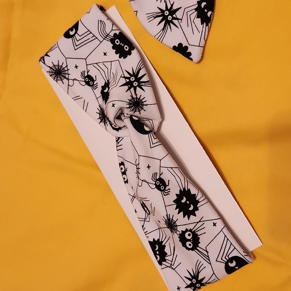 Haloween Handmade Spandex/Polyester Headband and Hair Bow. - Picture 4 of 6